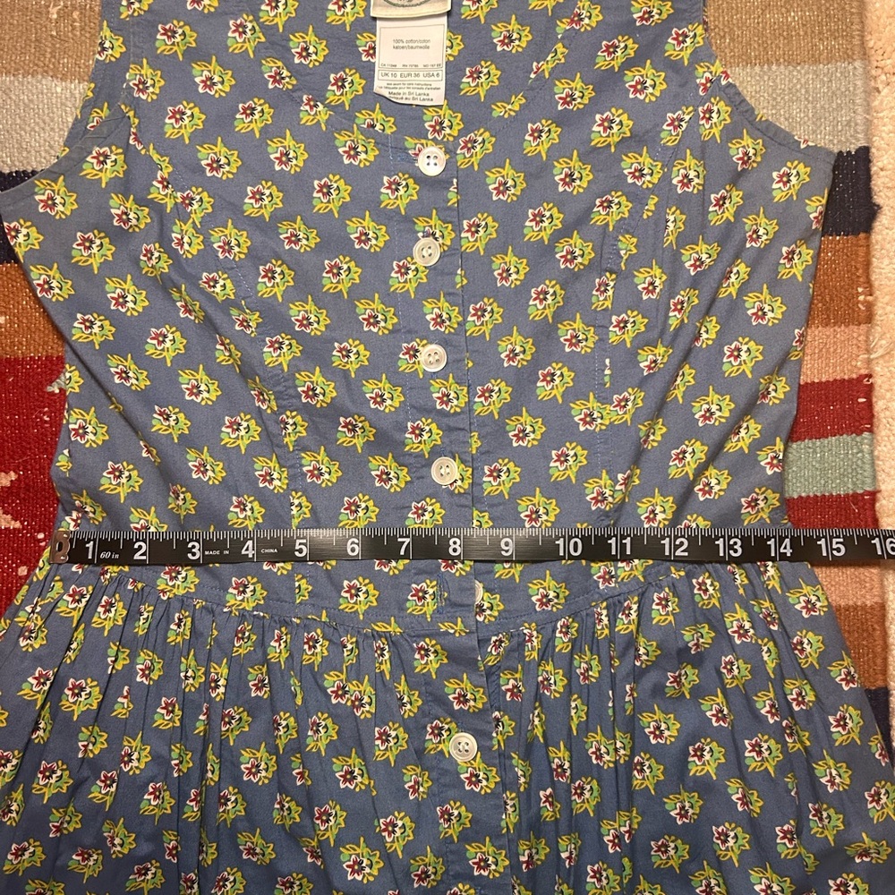 Vintage Laura Ashley Blue Floral Button-Down Maxi Dress Sz 10 UK/6 US - Picture 6 of 10